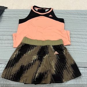 Adidas tennis skirt and top- youth size
